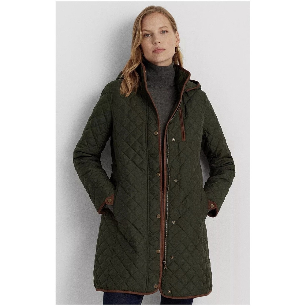 LAUREN RALPH LAUREN Sz-LP Quilted Barn Coat LITCHFIELD Equestrian‎ Lined NWT